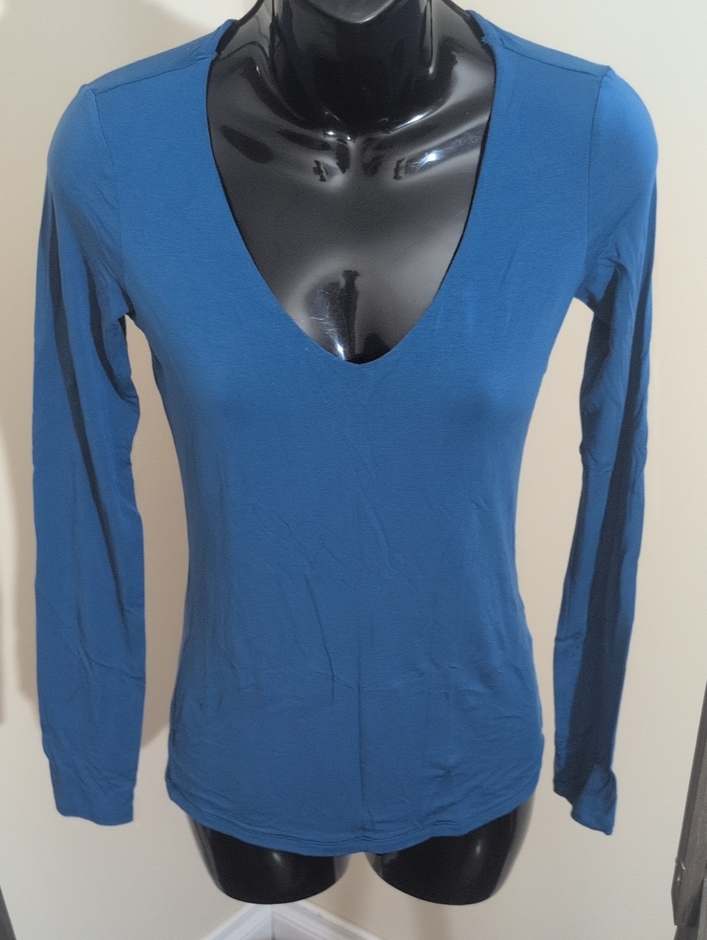 Intimissimi | Women’s Deep V Long Sleeve Tee - Blue
